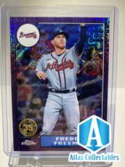 2022 Series 1 Freddie Freeman 1987 Silver Pack Chrome Purple Mojo /75